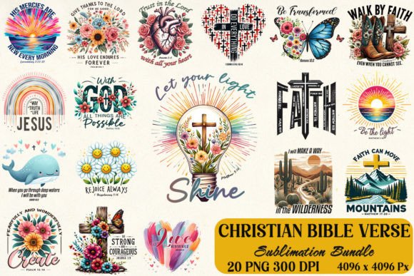 Christian Bible Verses Graphics for Crafts & Design