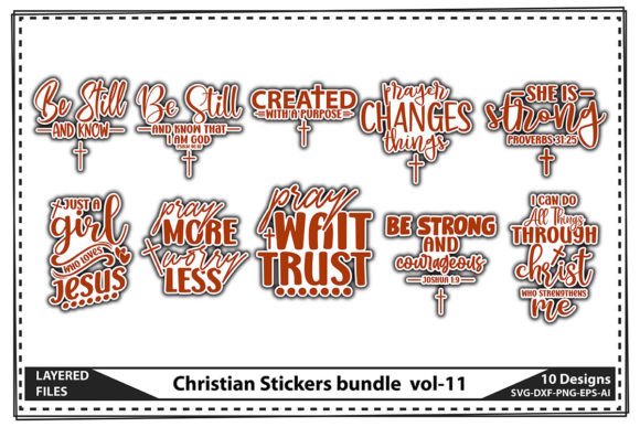 Christian Stickers Bundle Vol-11: Graphics & Crafts