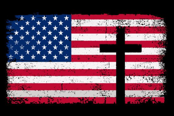 Jesus American Flag of Faith Christian Graphics & Print Templates