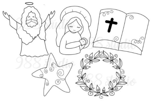 Mary Jesus Christ Religian Drawing Svg – Embroidery Project Review