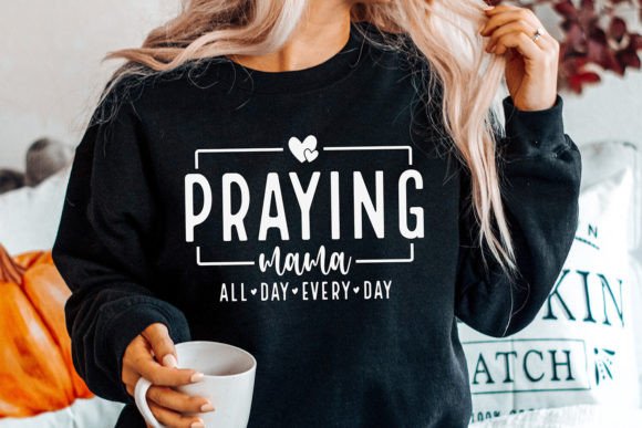 Praying Mama SVG: Christian Graphics for Crafts & Branding