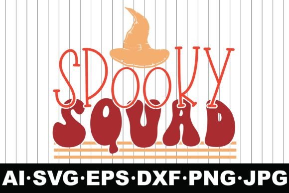 Spooky Squad Halloween Groovy SVG for Crafts & Graphics