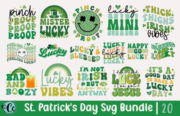 St Patrick's Retro Day Svg Bundle: Graphics & Crafts